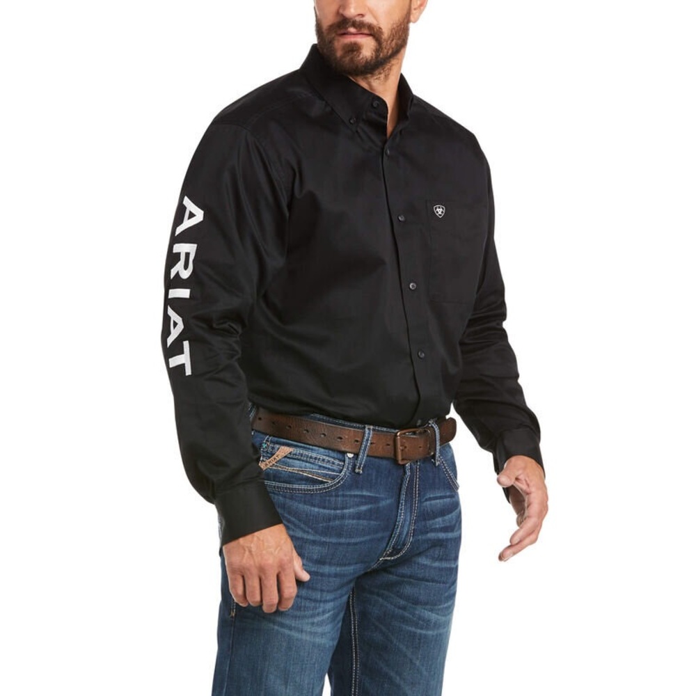 Ariat Men's Black Logo Long Sleeve Western Shirt